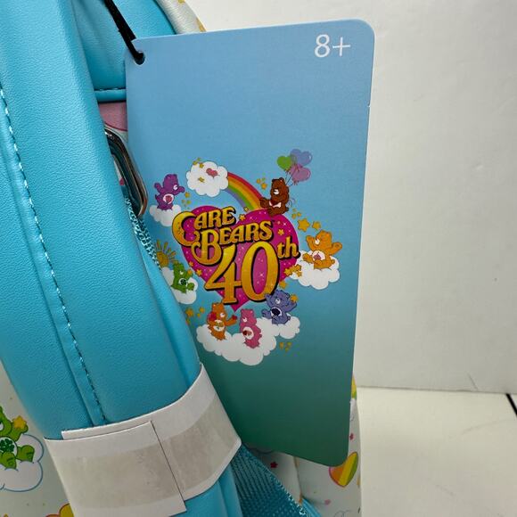 New Loungefly Care Bears AOP Mini Backpack NWT 40th Anniversary Bag - Picture 7 of 11